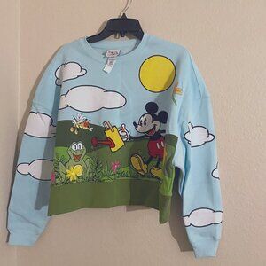 Vintage Disney Garden Collection Short Crew Sweater